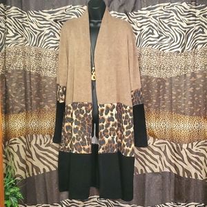 Boutique Leopard Print Cardigan NWT